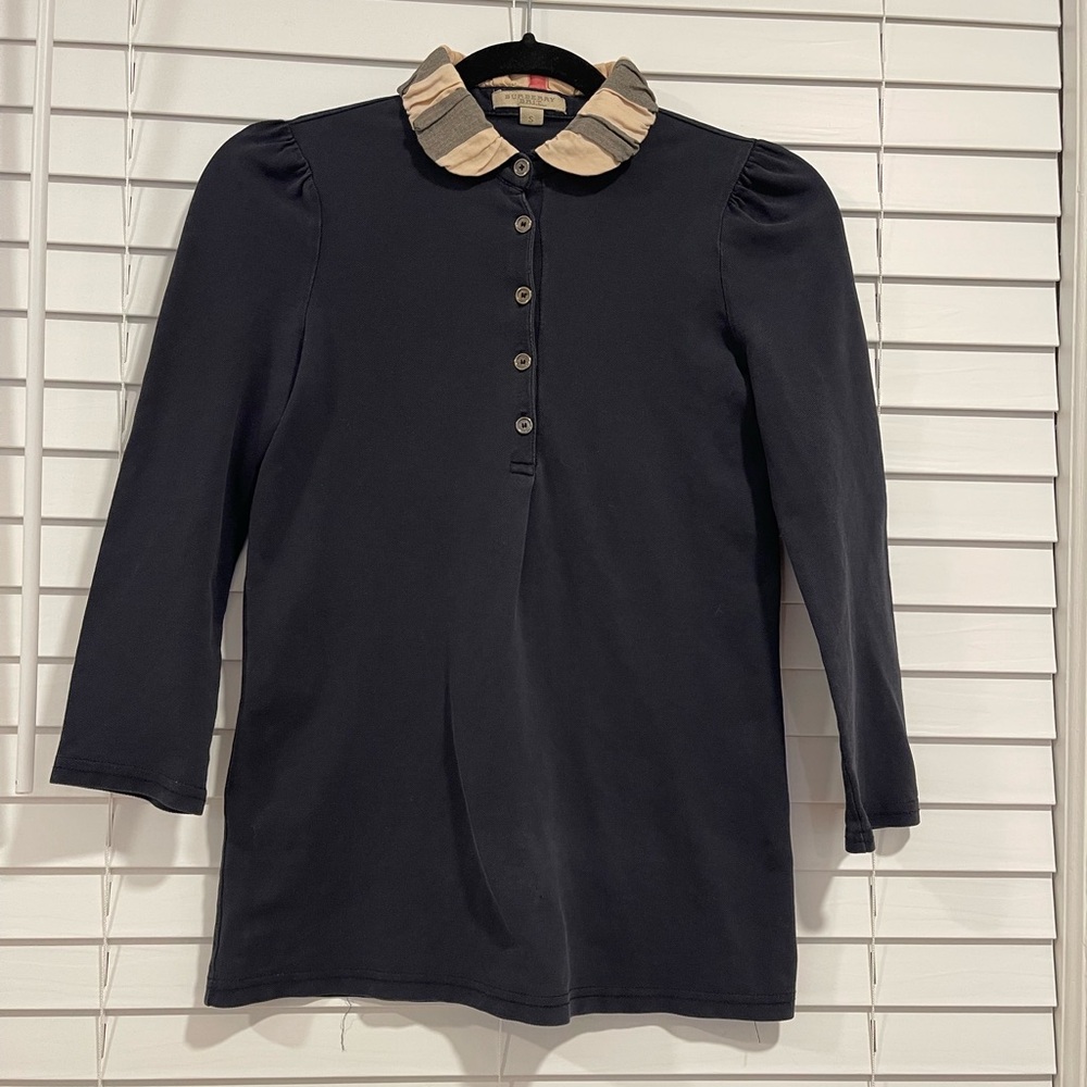 Authentic BURBERRY Long Sleeve black Top/Shirt, size S